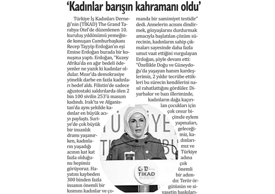 Kadınlar barışın kahramanı oldu
