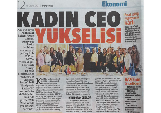 KADIN CEO YÜKSELİŞİ