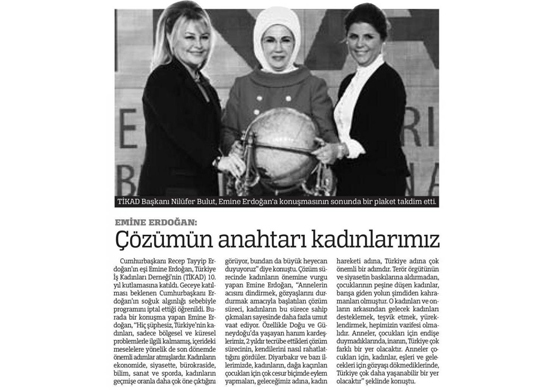 Çözümün anahtarı kadınlarımız
