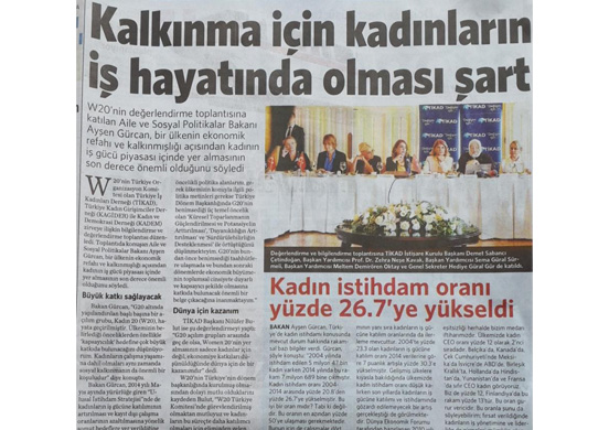 Kalkınma için kadınların iş hayatı olması şart