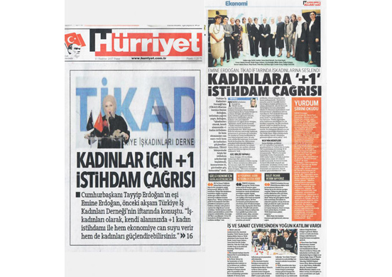 Kadınlar için +1 istihdam çağırısı