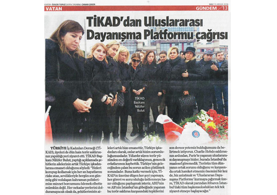 TİKAD'dan Uluslararası Dayanışma Platformu çağrısı