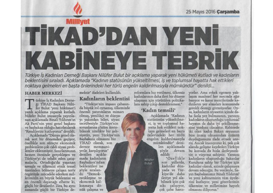 TİKAD' DAN YENİ KABİNEYE TEBRİK