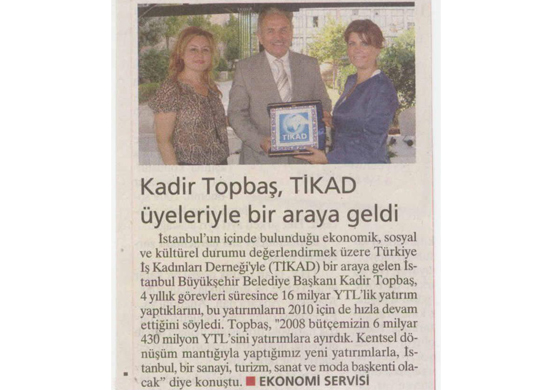 Kadir Topbaş TİKAD üyeleriyle bir araya geldi