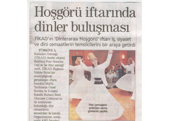 Hoşgörü iftarında dinler buluşması