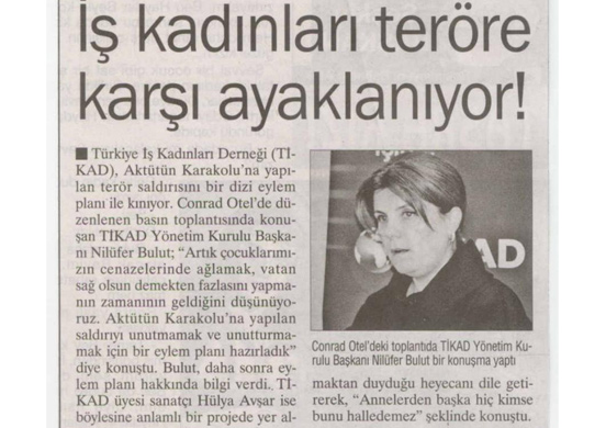 İş kadınları teröre karşı ayaklanıyor